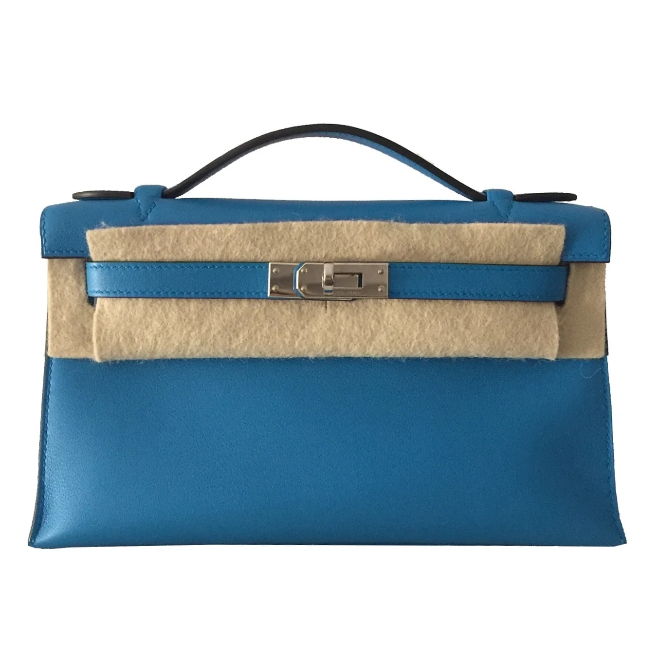 Foto (1) de HERMÈS Mini Kelly Pochette en piel Swift Azul Zanzibar