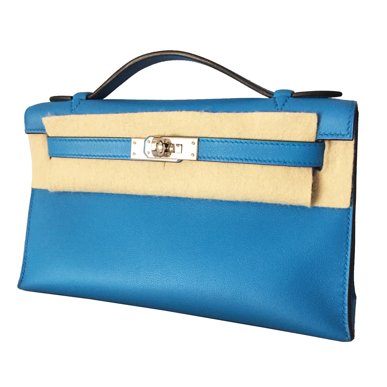 Photo (3) of HERMÈS Mini Kelly Pochette Swift Blue Zanzibar