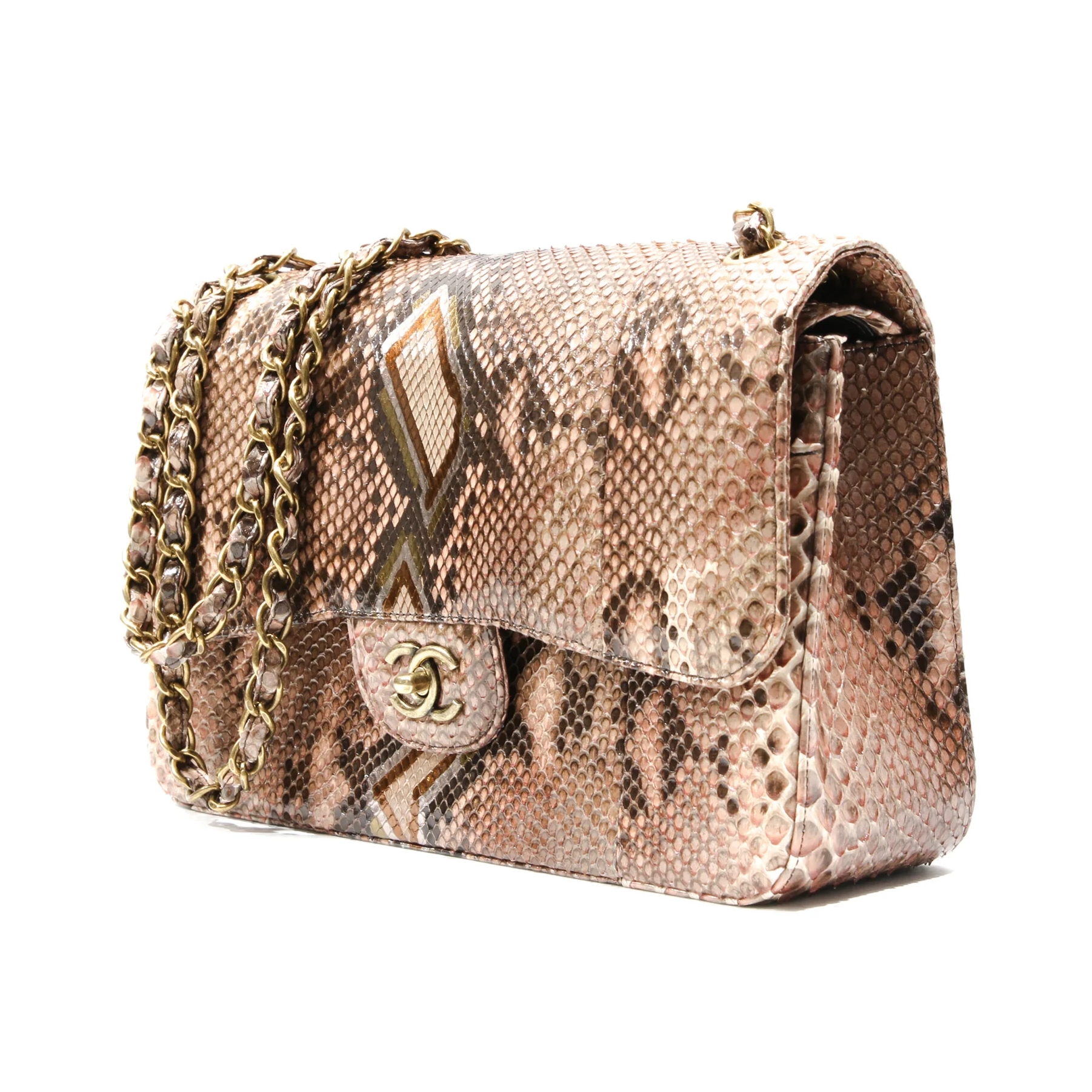 Photo (3) of CHANEL Timeless brown Python shoulder bag