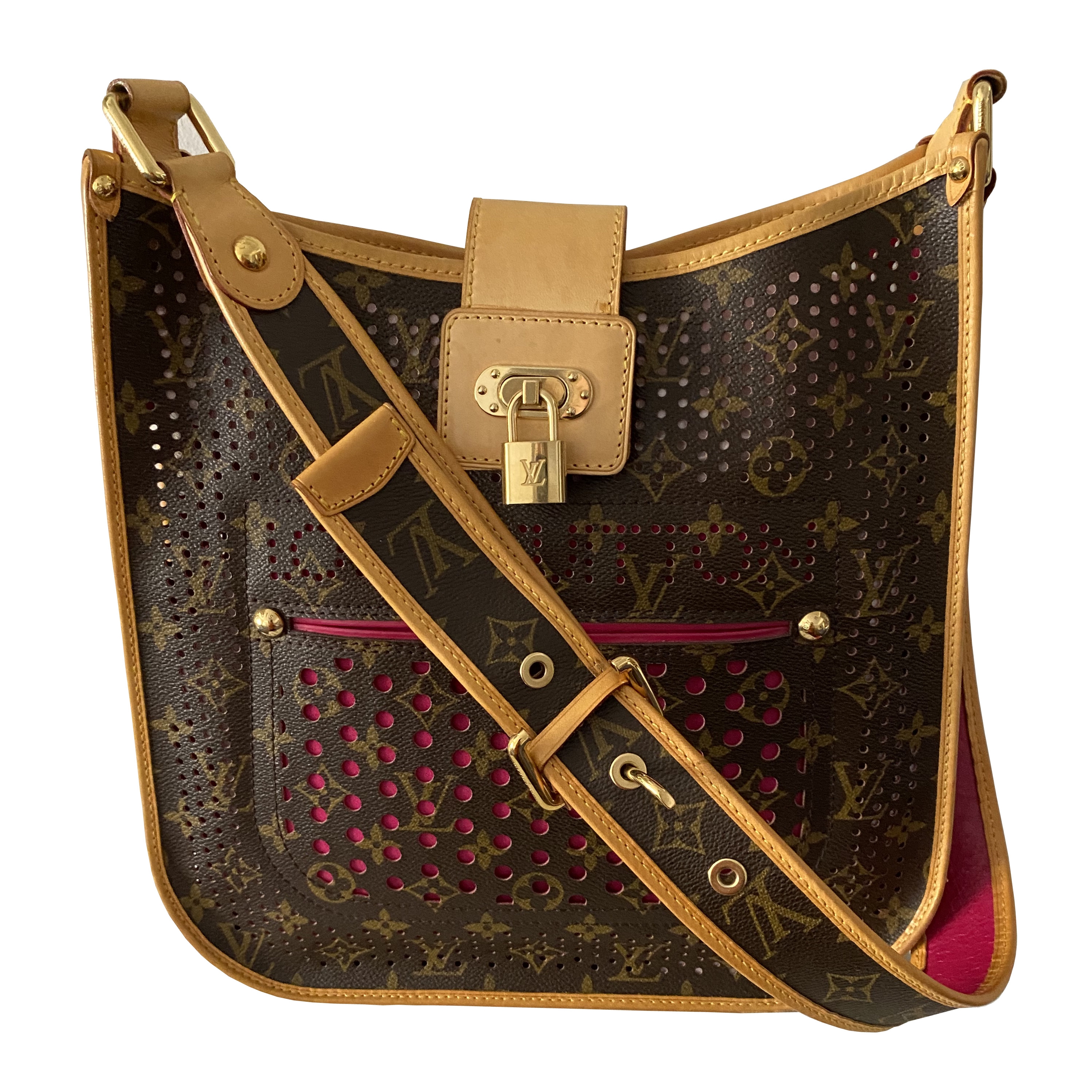 Foto (1) de BOLSO LOUIS VUITTON MUSETTE FUCSIA MONOGRAMA PERFORADO