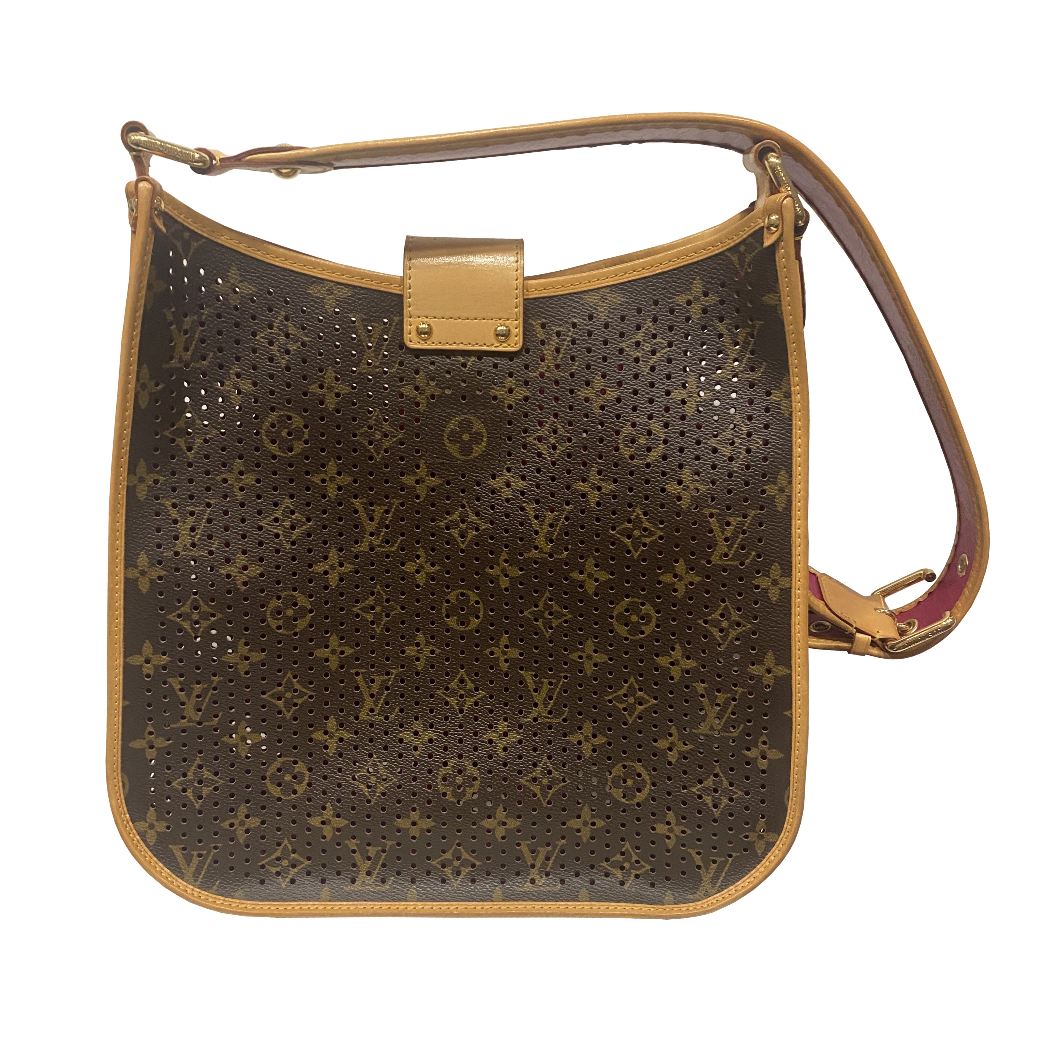 Photo (2) of LOUIS VUITTON MONOGRAM MUSETTE FUCHSIA PERFORATED BAG