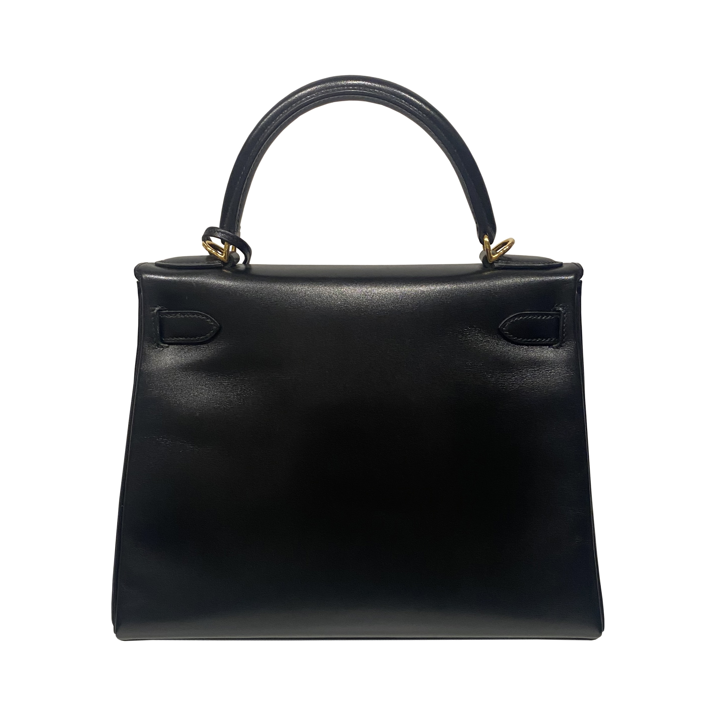 Photo (2) of HERMÈS KELLY 28 RETOURNÉ BLACK TOGO LEATHER BAG