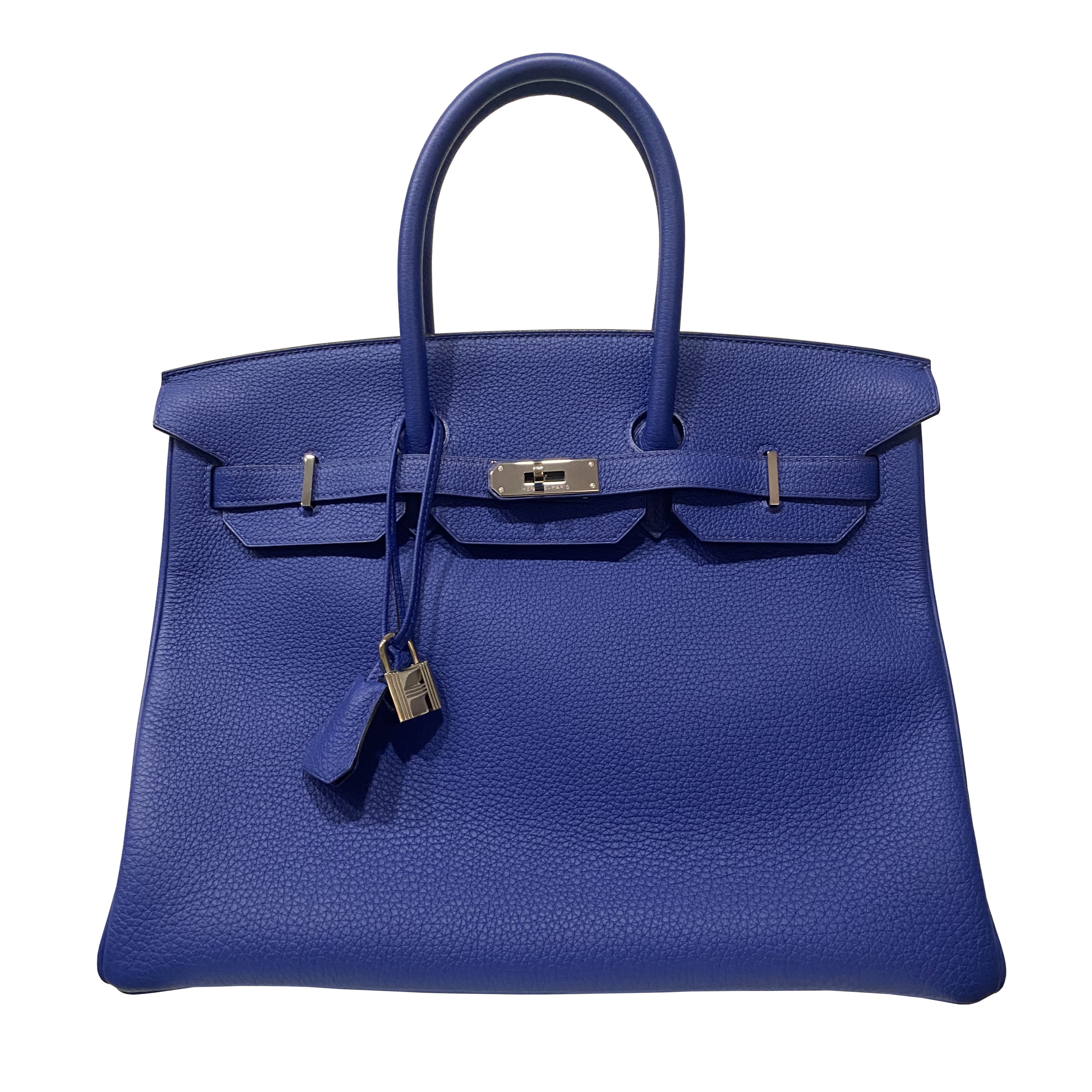 Photo (1) of HERMÈS BLUE ELECTRIC TOGO LEATHER BIRKIN 35 BAG