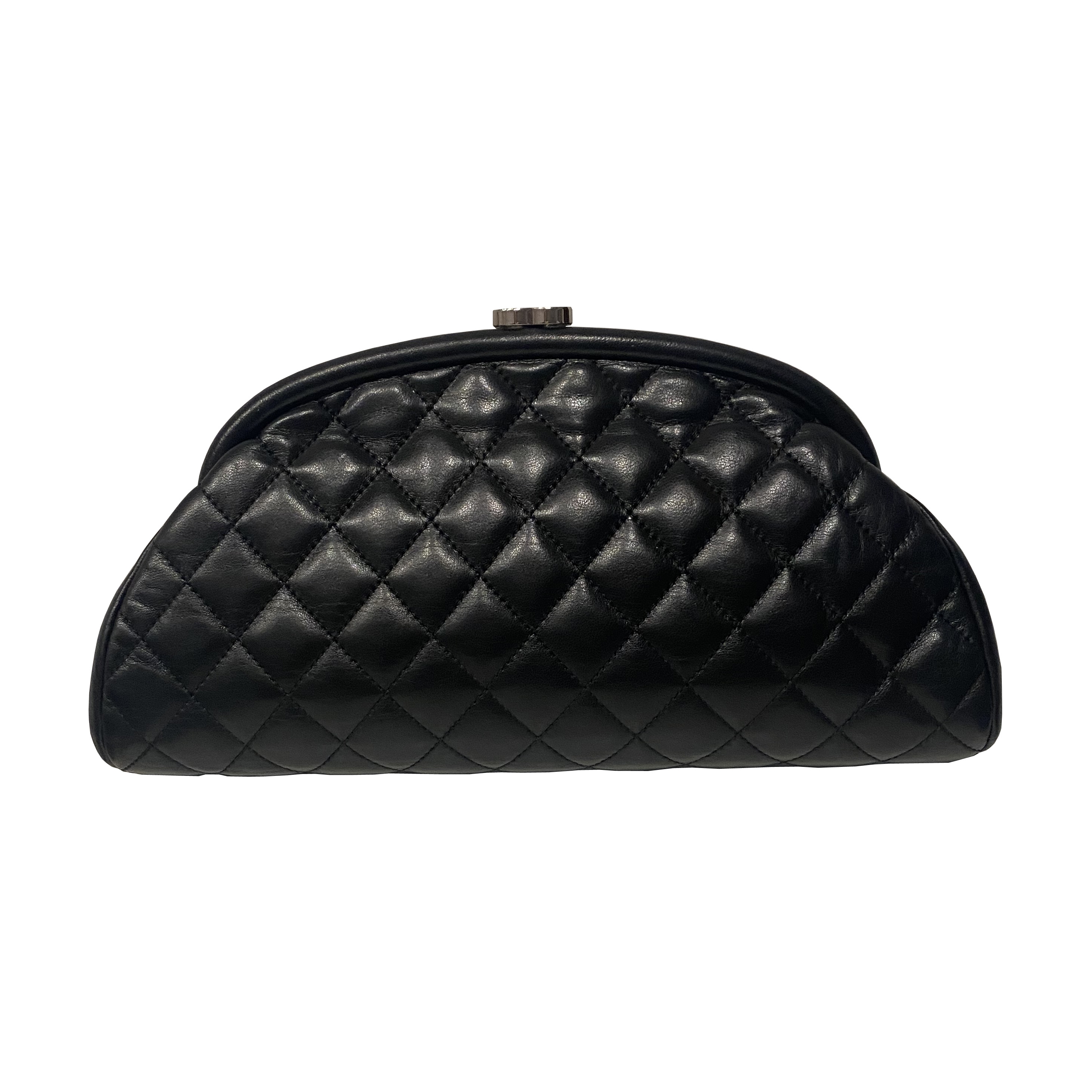 Photo (3) of CHANEL MADEMOISELLE BLACK QUILTED LAMBSKIN CLUTCH