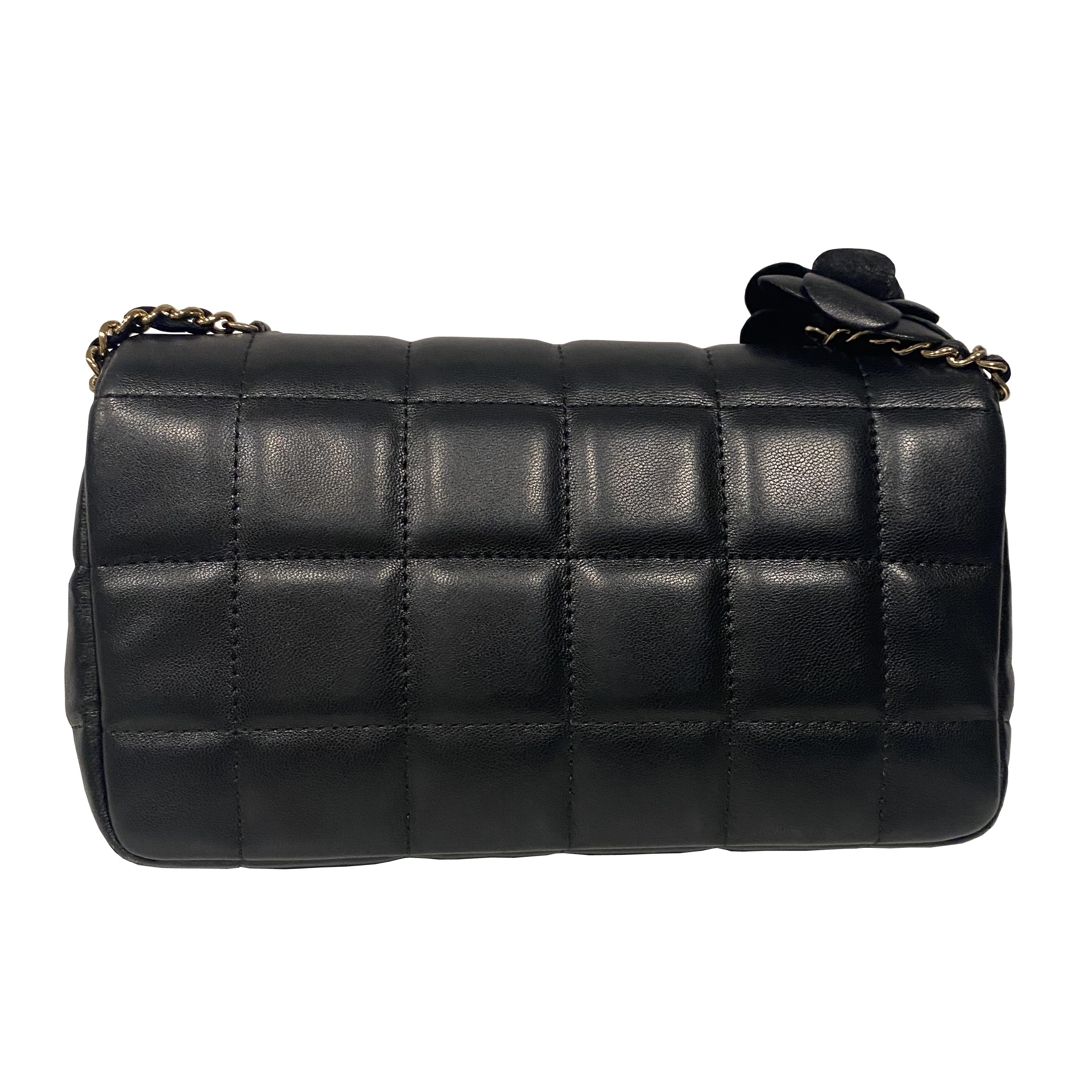 Photo (3) of CHANEL MINI TIMELESS CAMELIA BLACK QUILTED LAMBSKIN SHOULDER BAG