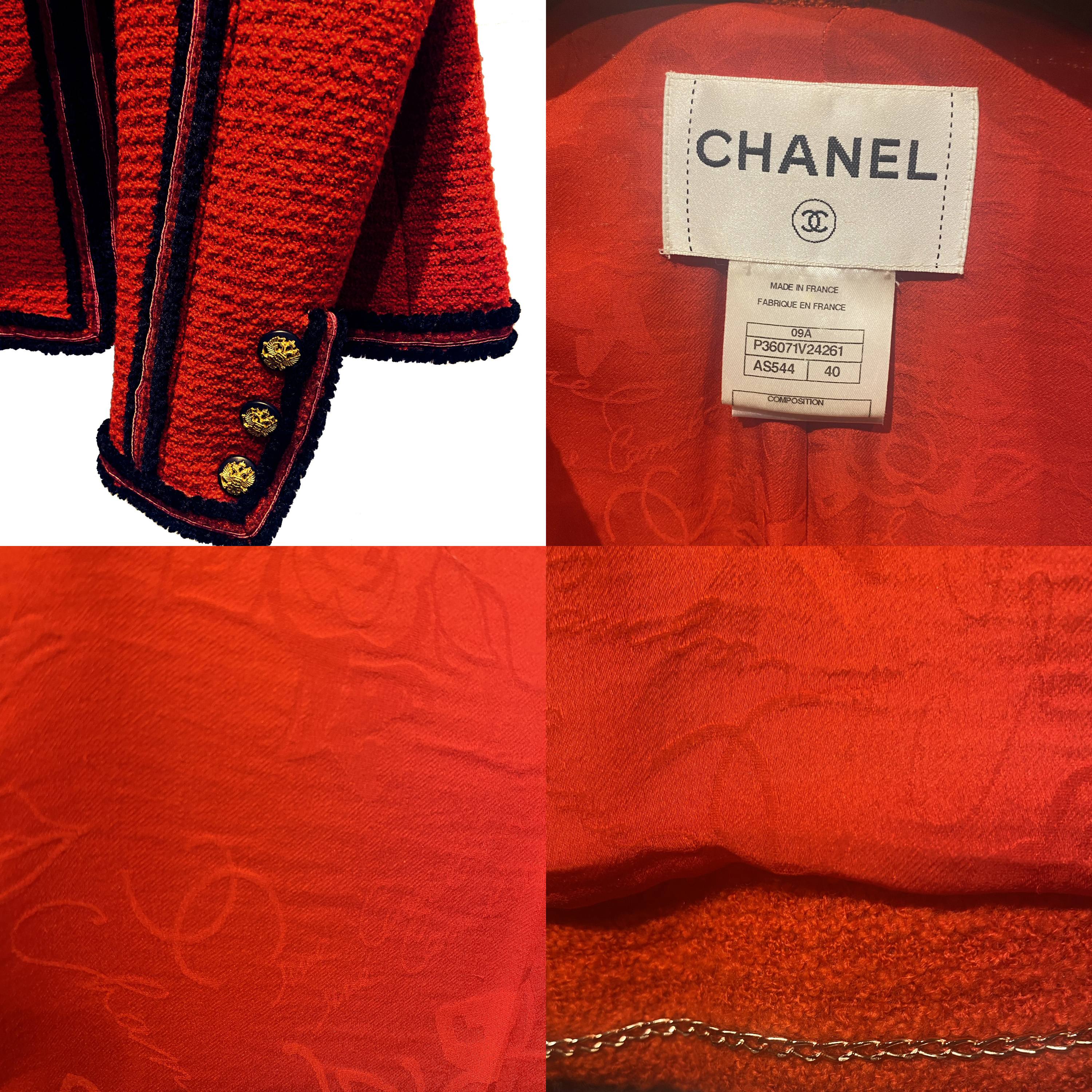 Photo (4) of CHANEL RED TWEED JACKET PARIS - MOSCOW COLLECTION