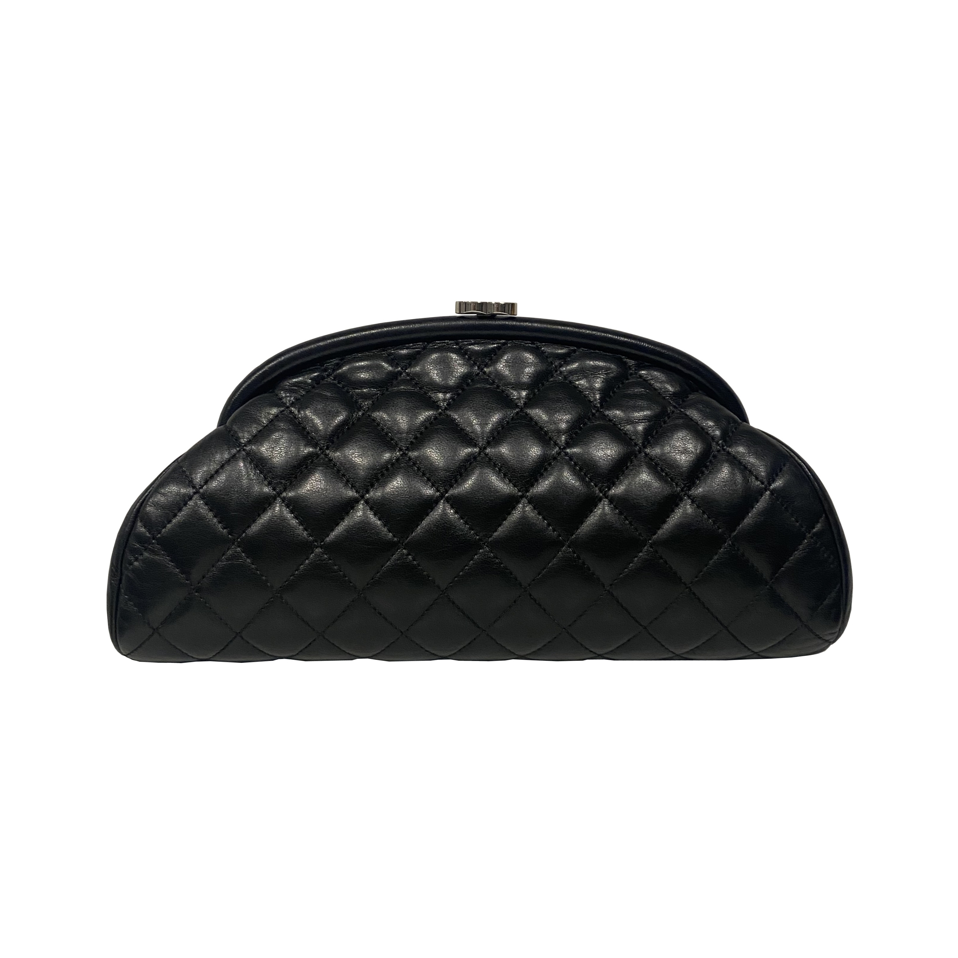 Photo (1) of CHANEL MADEMOISELLE BLACK QUILTED LAMBSKIN CLUTCH