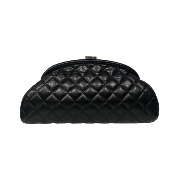 Image for chanel-mademoiselle-black-quilted-lambskin-clutch