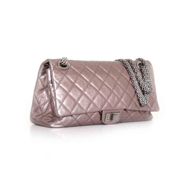 Image for chanel-255-silver-metallic-reissue-228-double-flap